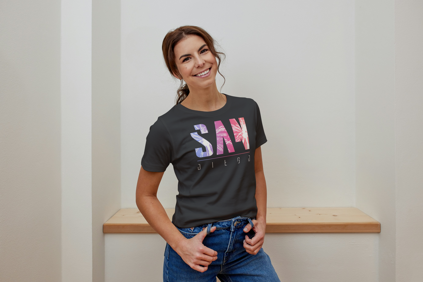 Women's Premium Roundneck T-shirt - San Diego