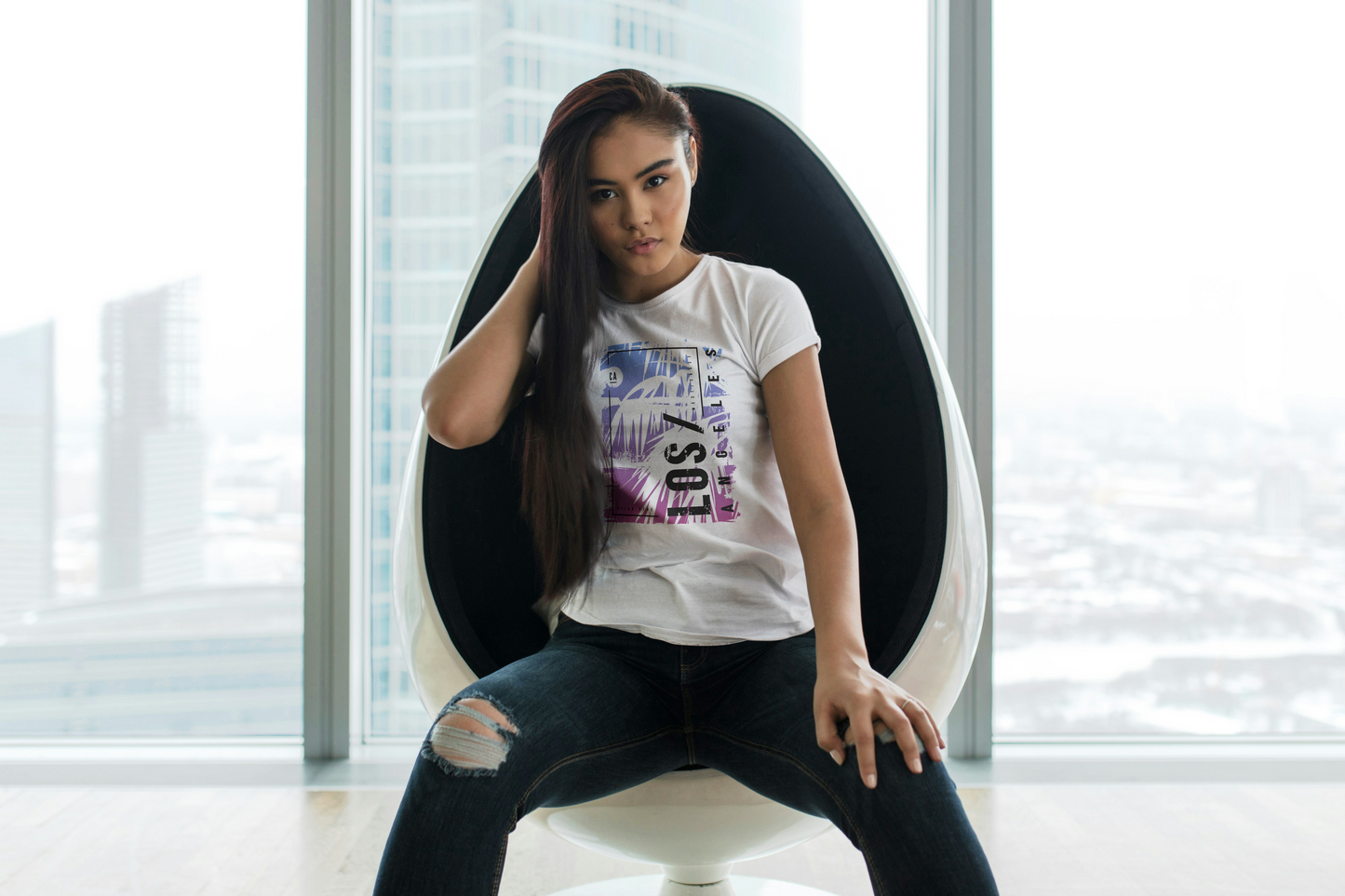 Women's Premium Roundneck T-shirt - LA
