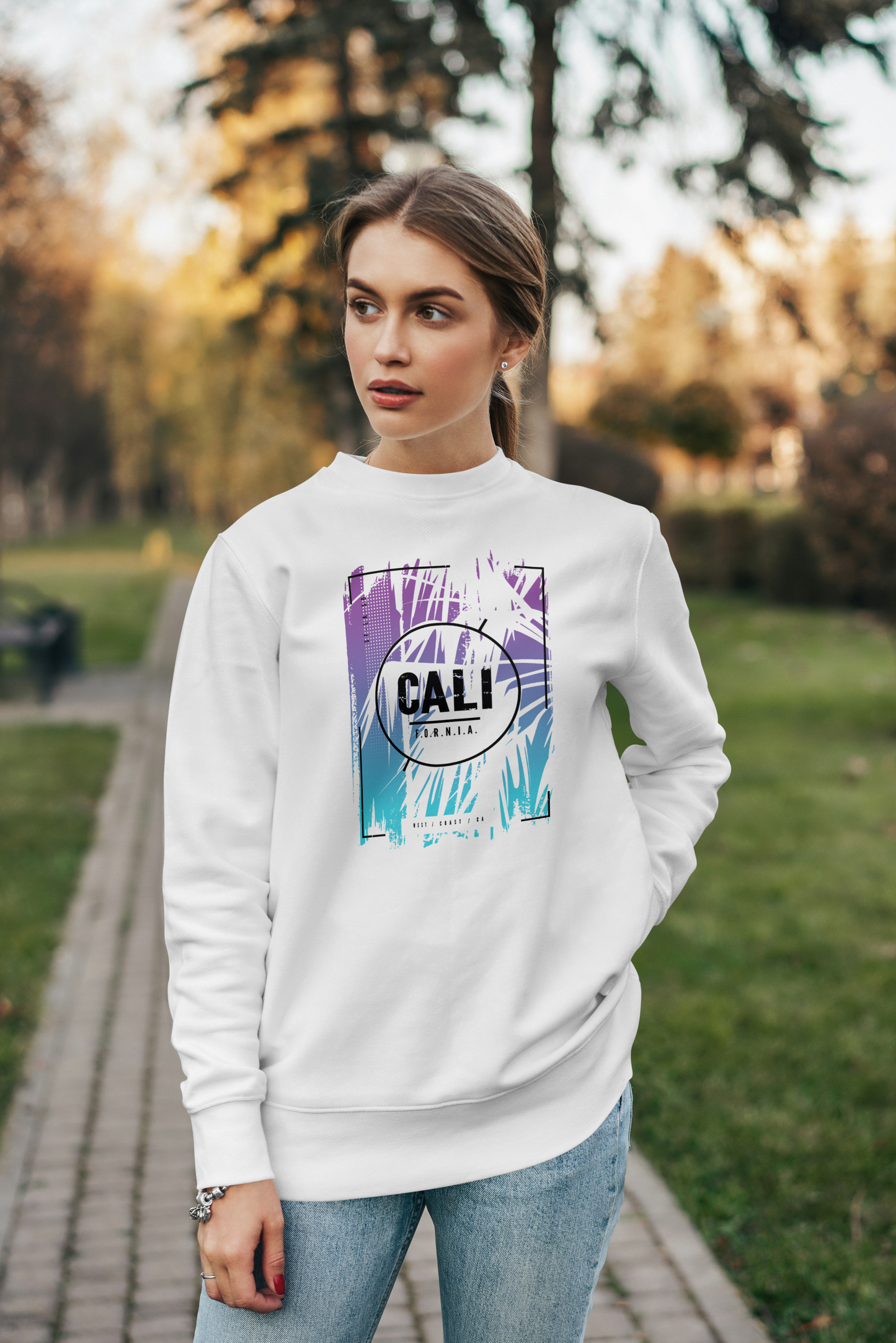 Women's Premium Crewneck - California