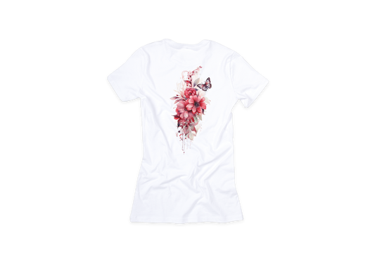 Women's Premium Roundneck T-shirt - Flowers