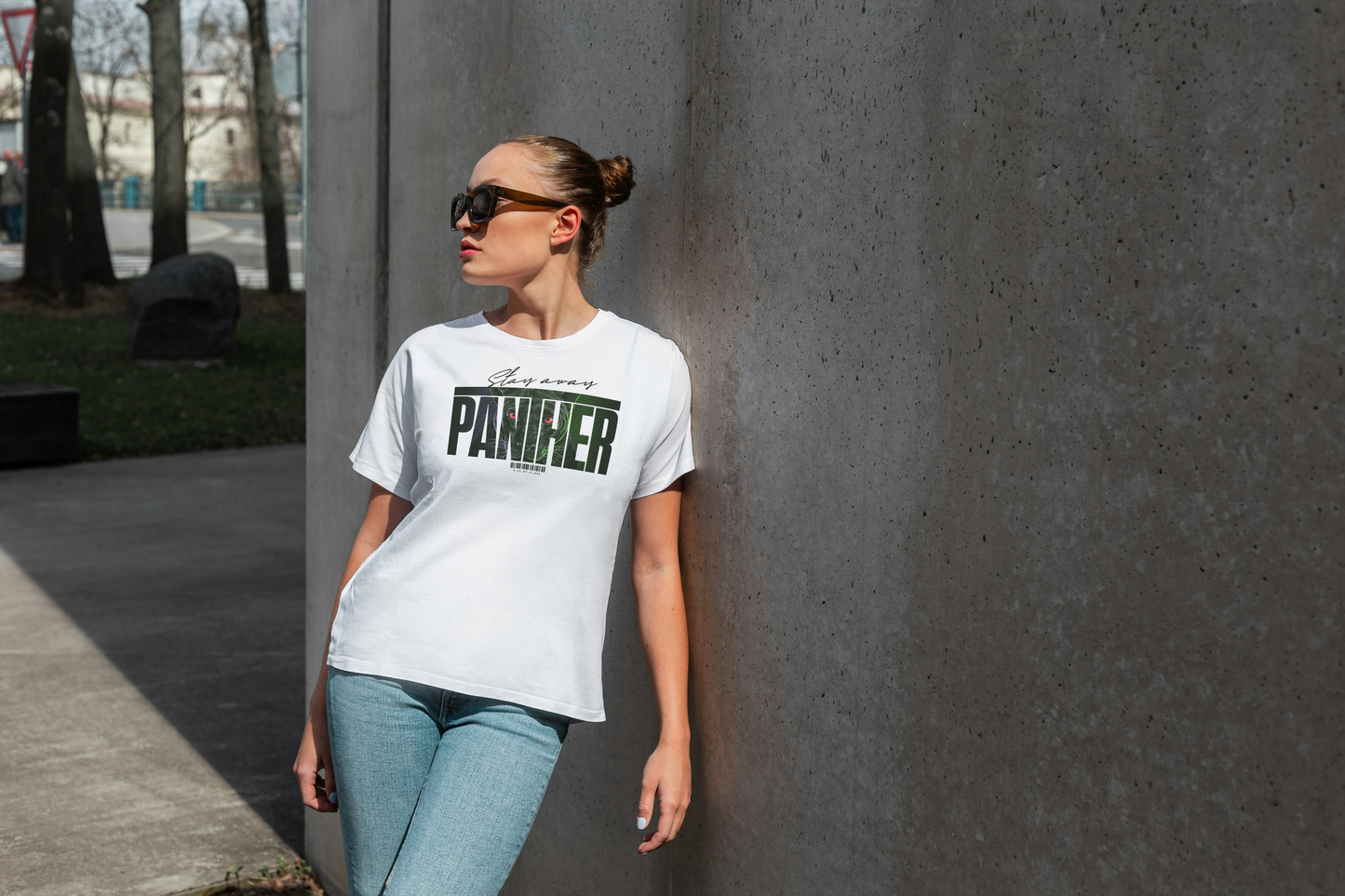 Women's Premium Roundneck T-shirt - Stay Away Panther