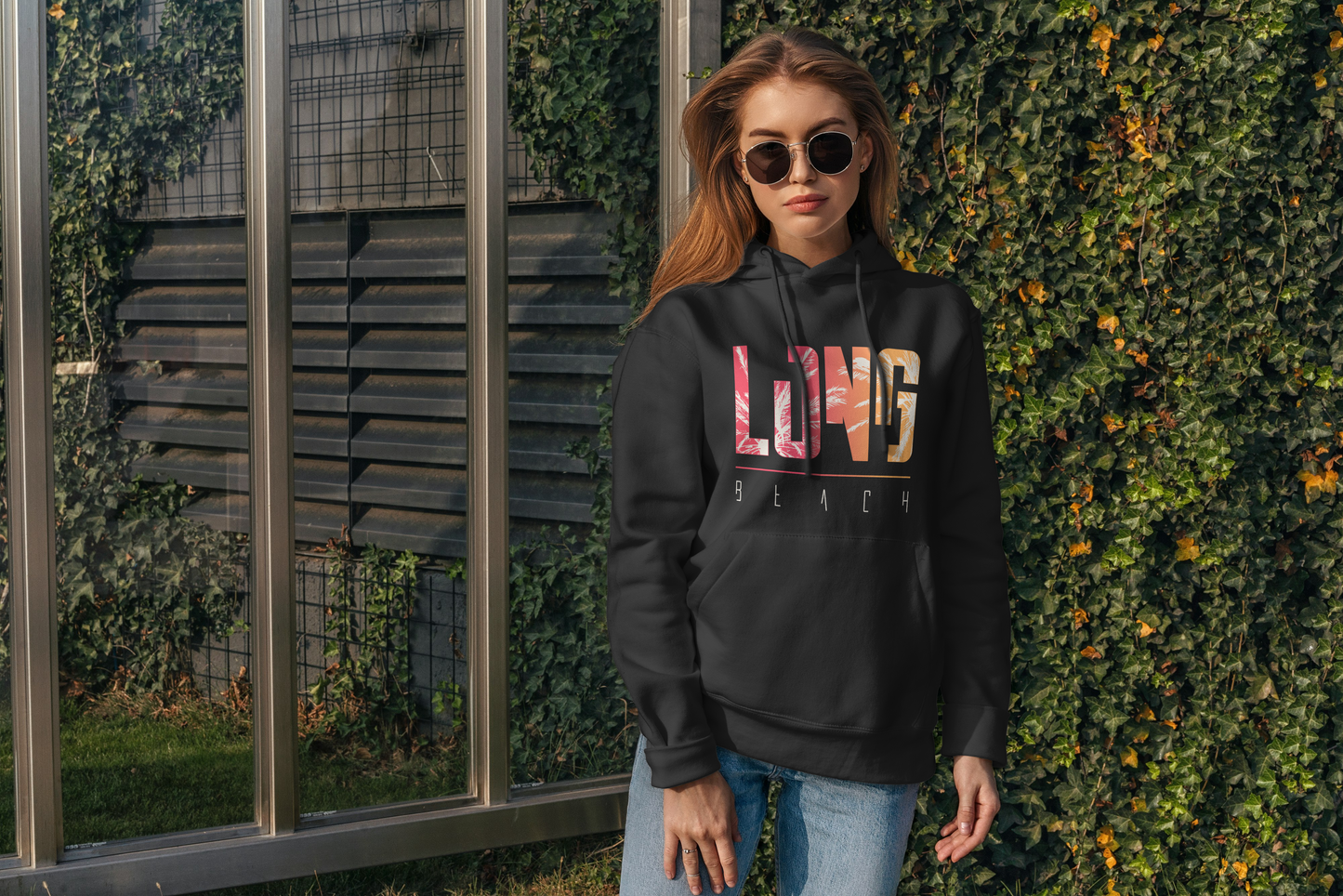 Women's Premium Heavy Hoddie - Long Beach