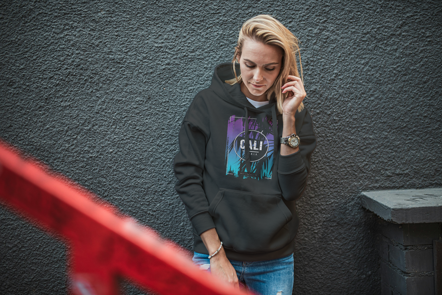 Premium Heavy Hoddie für Damen – Kalifornien