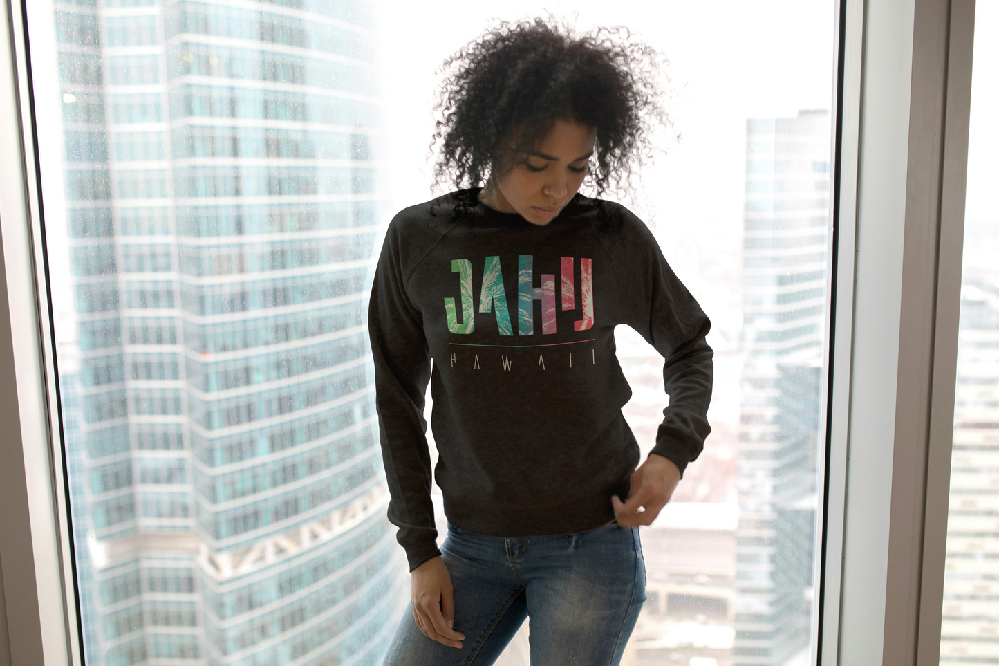 Women's Premium Crewneck - Oahu