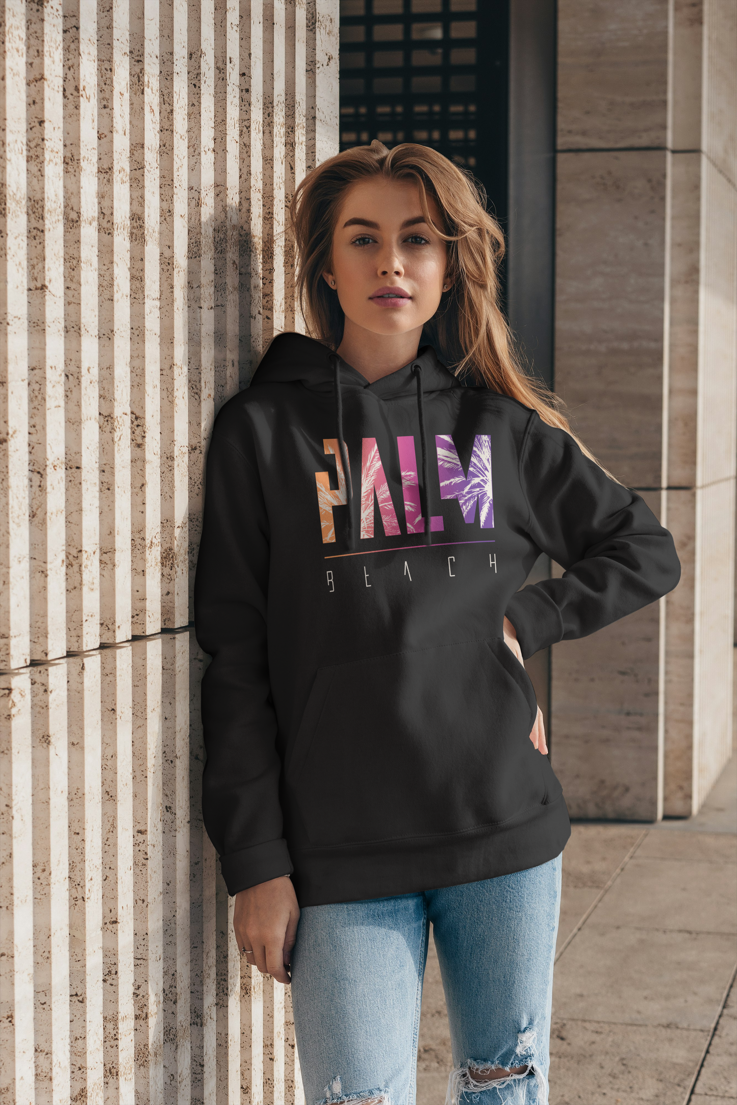 Women's Premium Heavy Hoddie - Palm Beach