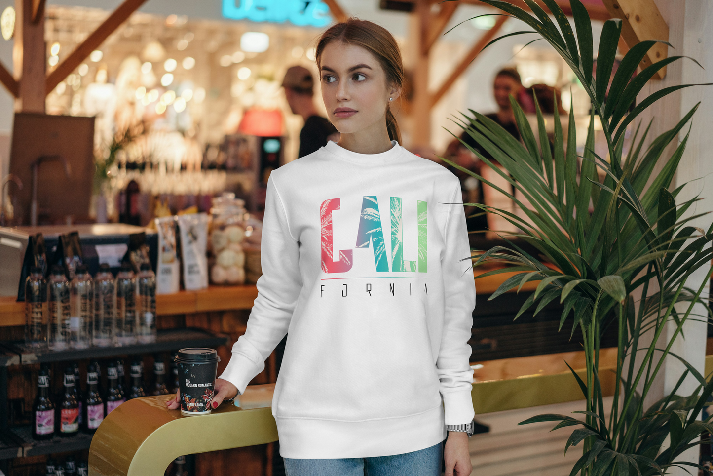 Women's Premium Crewneck - Cali