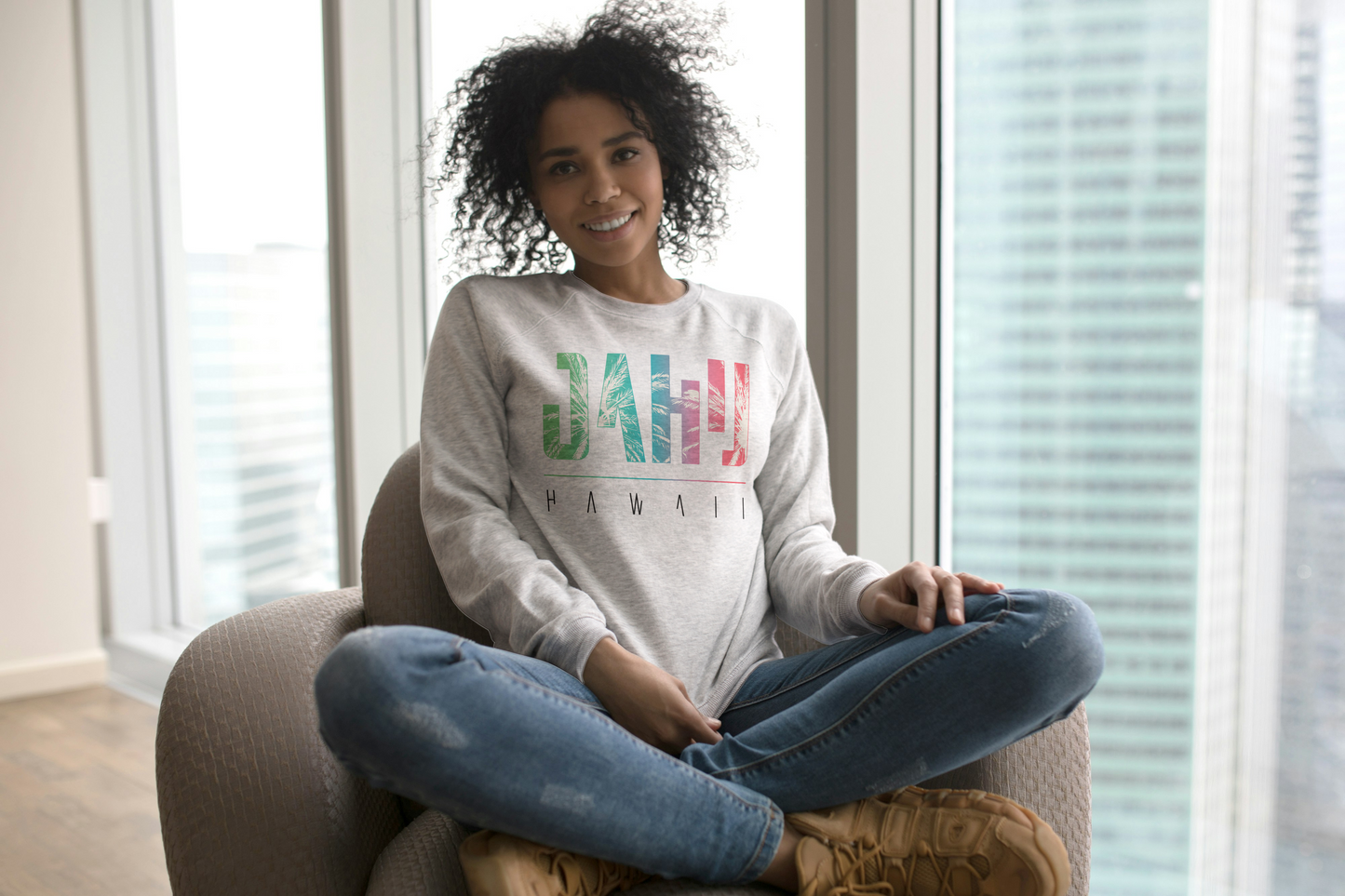 Women's Premium Crewneck - Oahu