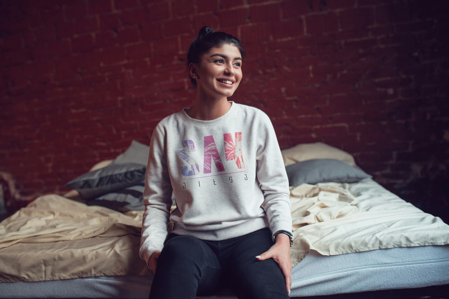 Women's Premium Crewneck - San Diego